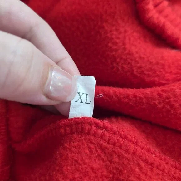 Men’s Dream USA Red Fleece Cargo Sweatpants Size XL –  Drawstring w/ Pockets - Picture 2 of 10